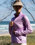Ladies Zipped Jacket Lilly Mottled UPF50+ protection uv jacket, sun safe clothing, uv long sleeve shirt, fashionable protective uv clothing, sun protective clothing for women, sun protection shirts, sun safe clothing, women protection shirts uv