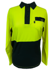 Workwear Fluro Yellow Polo UPF50+ sun shirts
for men, Sun Smart clothing, sun protection shirts, upf long sleeve shirt, uv protection long sleeve shirts