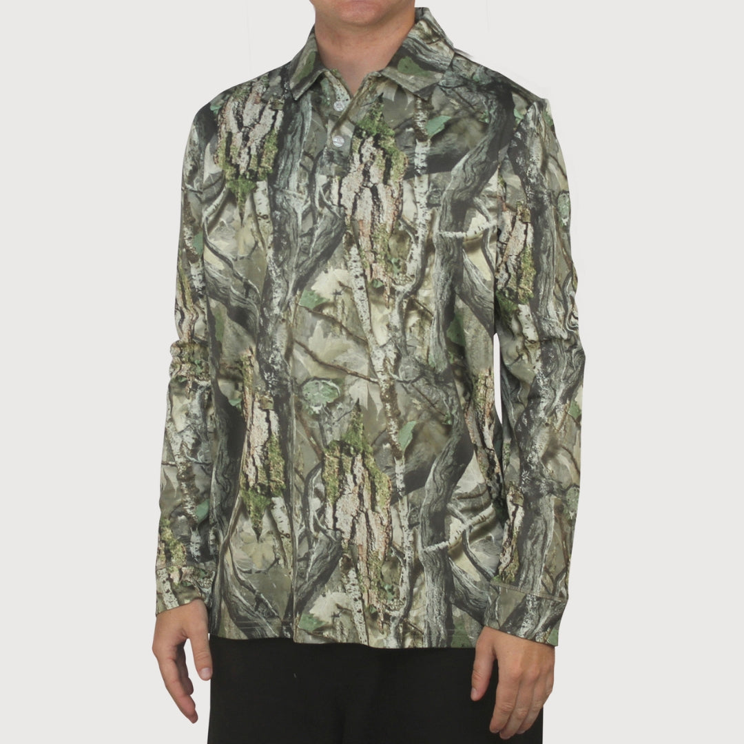 Kids Polo Trail Camo UPF50+ sun safe clothing, sun shirts, uv arm sleeves, sun protection shirts, upf long sleeved shirts, uv long sleeved shirts, sun safe clothing