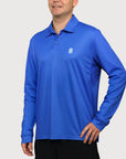 Classic Polo Cobalt Blue UPF50+ sun safe clothing, sun shirts, uv arm sleeves, sun protection shirts, upf long sleeved shirts, uv long sleeved shirts, sun safe clothing