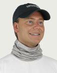 Neck Gaiter Silver UPF50+ Australian sun hats, sun smart clothing, protective activewear sun, workwear hat, sun protection products Australia, sun safe clothing