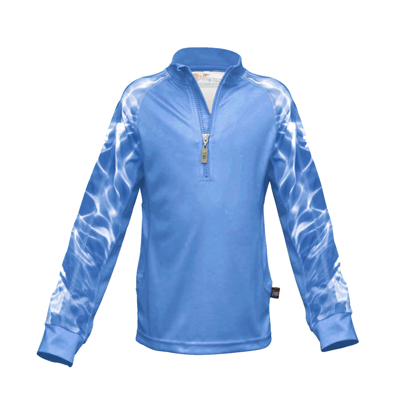 Kids Multi Sport Blue UPF50+ sun safe clothing, sun shirts, uv arm sleeves, sun protection shirts, upf long sleeved shirts, uv long sleeved shirts, sun safe clothing