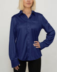 Ladies Outdoor Shirt Navy UPF50+ sun safe clothing, uv long sleeve shirt, fashionable protective uv clothing, sun protective clothing for women, sun shirts, sun protection shirts, sun safe clothing, women protection shirts uv