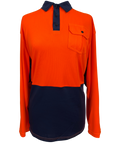 Workwear Fluro Orange Polo UPF50+ sun shirts
for men, Sun Smart clothing, sun protection shirts, upf long sleeve shirt, uv protection long sleeve shirts