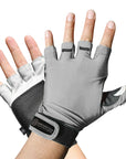 Sports Gloves Silver UPF50+ buy fingerless gloves, gloves without fingers, half finger gloves, fingerless cycling gloves, fingerless driving gloves
