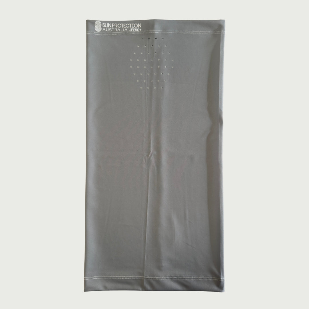 Neck Gaiter Silver UPF50+ Australian sun hats, sun smart clothing, protective activewear sun, workwear hat, sun protection products Australia, sun safe clothing