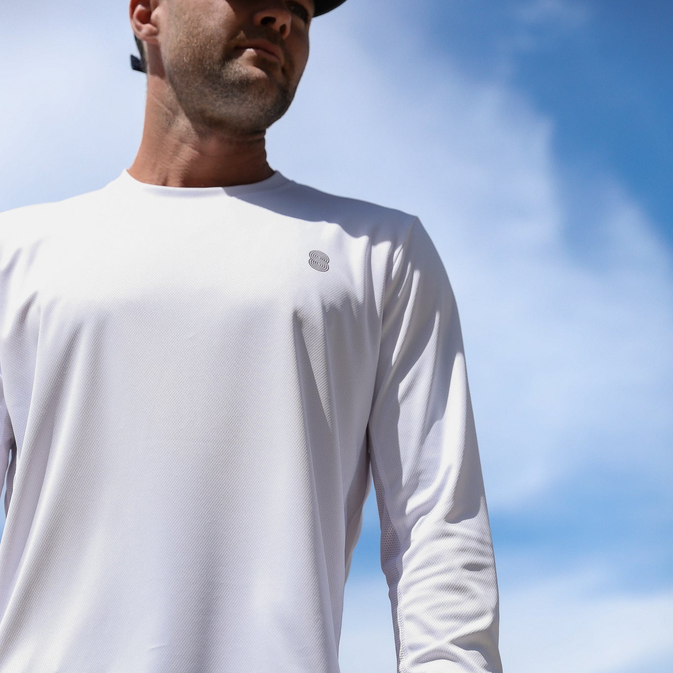 Long Sleeve Tee White UPF50+ sun safe clothing, sun shirts, uv arm sleeves, sun protection shirts, upf long sleeved shirts, uv long sleeved shirts, sun safe clothing