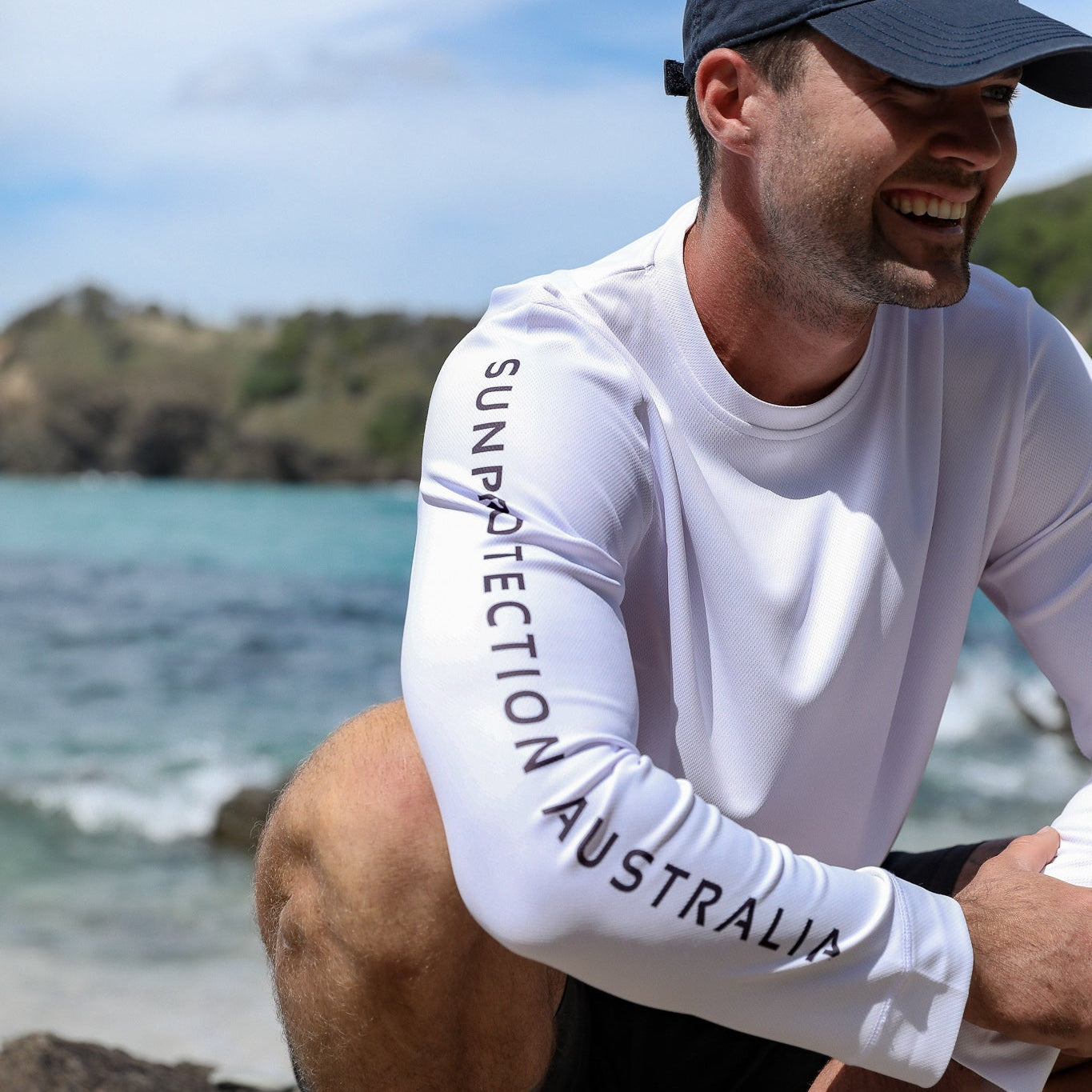 Long Sleeve Tee White UPF50+ sun safe clothing, sun shirts, uv arm sleeves, sun protection shirts, upf long sleeved shirts, uv long sleeved shirts, sun safe clothing