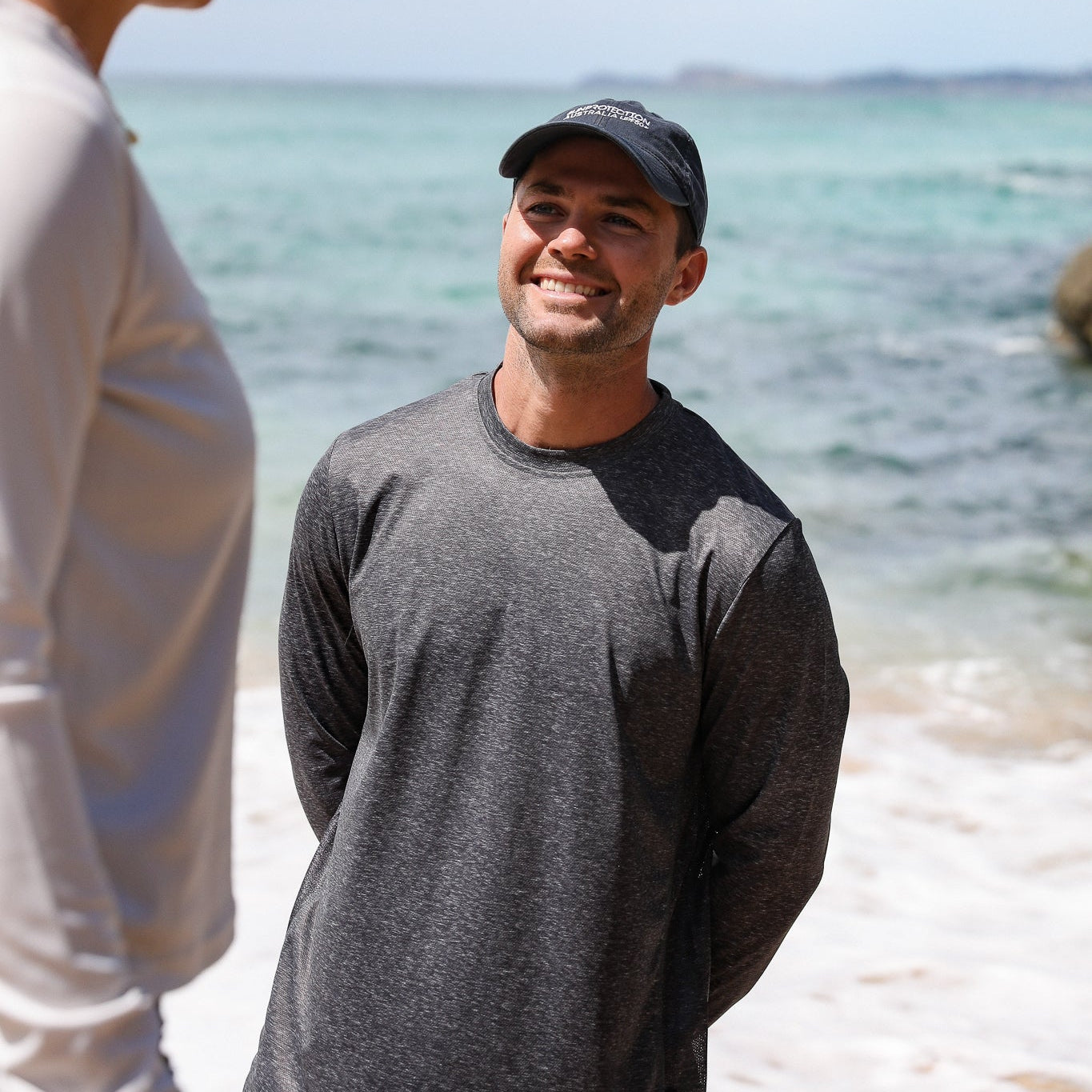 Long Sleeve Tee Mottled Slate UPF50+ sun safe clothing, sun shirts, uv arm sleeves, sun protection shirts, upf long sleeved shirts, uv long sleeved shirts, sun safe clothing