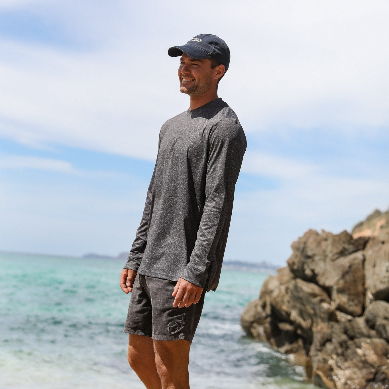 Long Sleeve Tee Mottled Slate UPF50+ sun safe clothing, sun shirts, uv arm sleeves, sun protection shirts, upf long sleeved shirts, uv long sleeved shirts, sun safe clothing