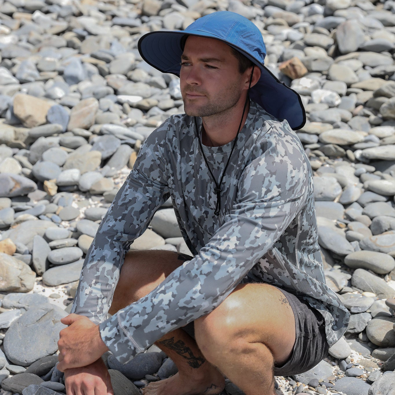 Long Sleeve Tee Hex Camo UPF50+ sun safe clothing, sun shirts, uv arm sleeves, sun protection shirts, upf long sleeved shirts, uv long sleeved shirts, sun safe clothing