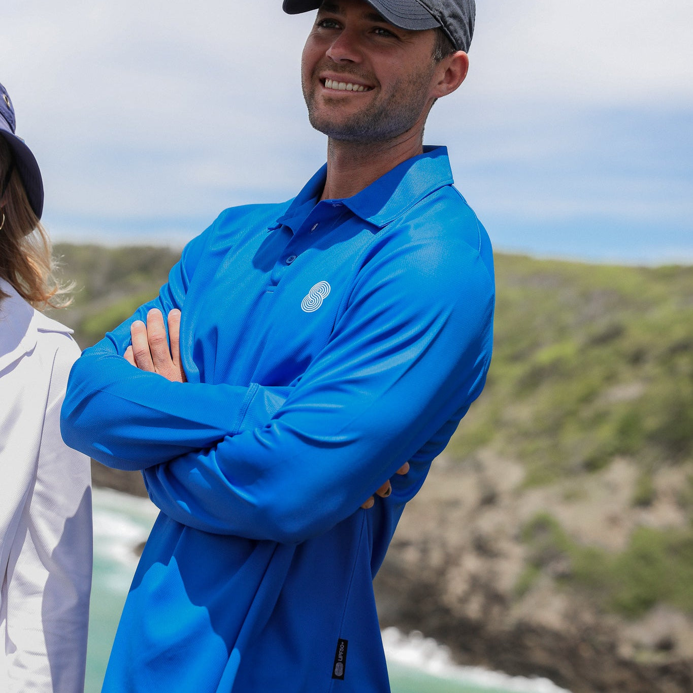 Classic Polo Cobalt Blue UPF50+ sun safe clothing, sun shirts, uv arm sleeves, sun protection shirts, upf long sleeved shirts, uv long sleeved shirts, sun safe clothing