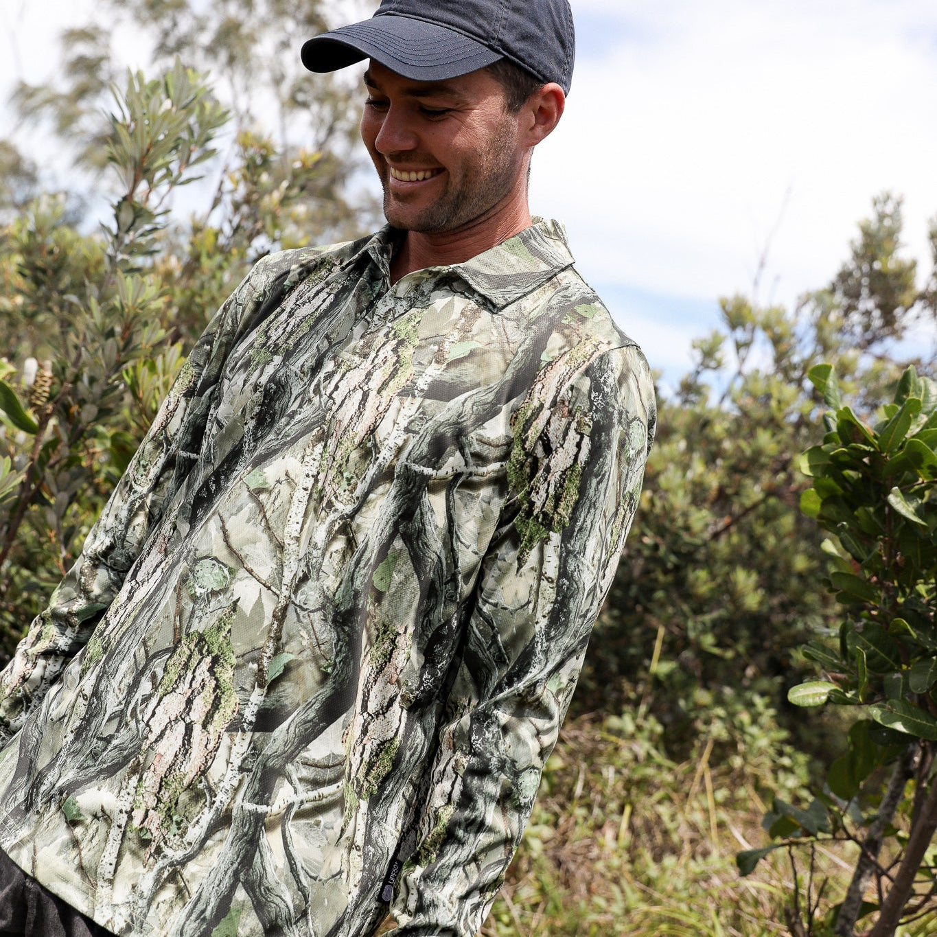 Kids Polo Trail Camo UPF50+ sun safe clothing, sun shirts, uv arm sleeves, sun protection shirts, upf long sleeved shirts, uv long sleeved shirts, sun safe clothing