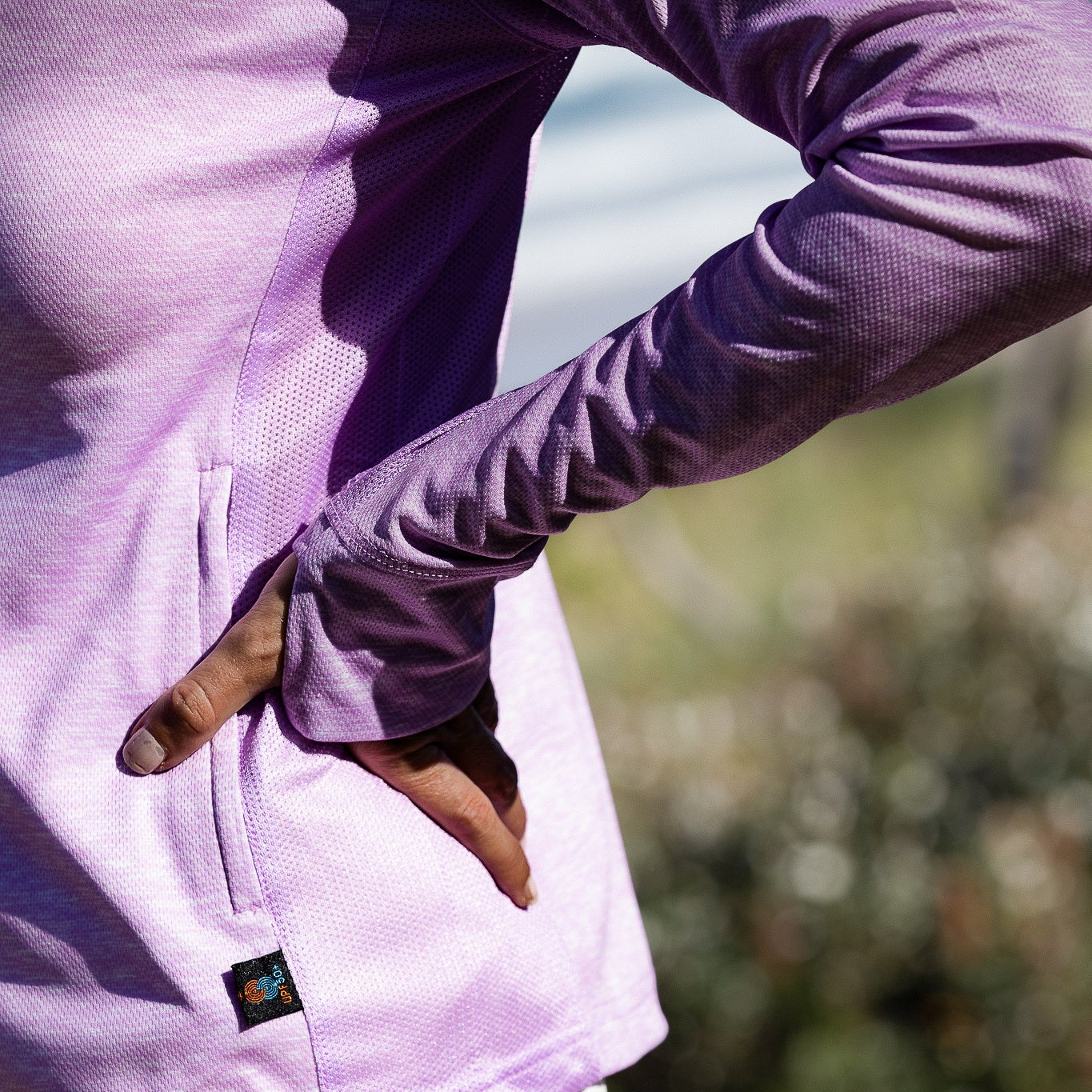 Ladies Zipped Jacket Lilly Mottled UPF50+ protection uv jacket, sun safe clothing, uv long sleeve shirt, fashionable protective uv clothing, sun protective clothing for women, sun protection shirts, sun safe clothing, women protection shirts uv