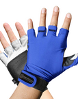 Sports Gloves Royal Blue UPF50+ buy fingerless gloves, gloves without fingers, half finger gloves, fingerless cycling gloves, fingerless driving gloves