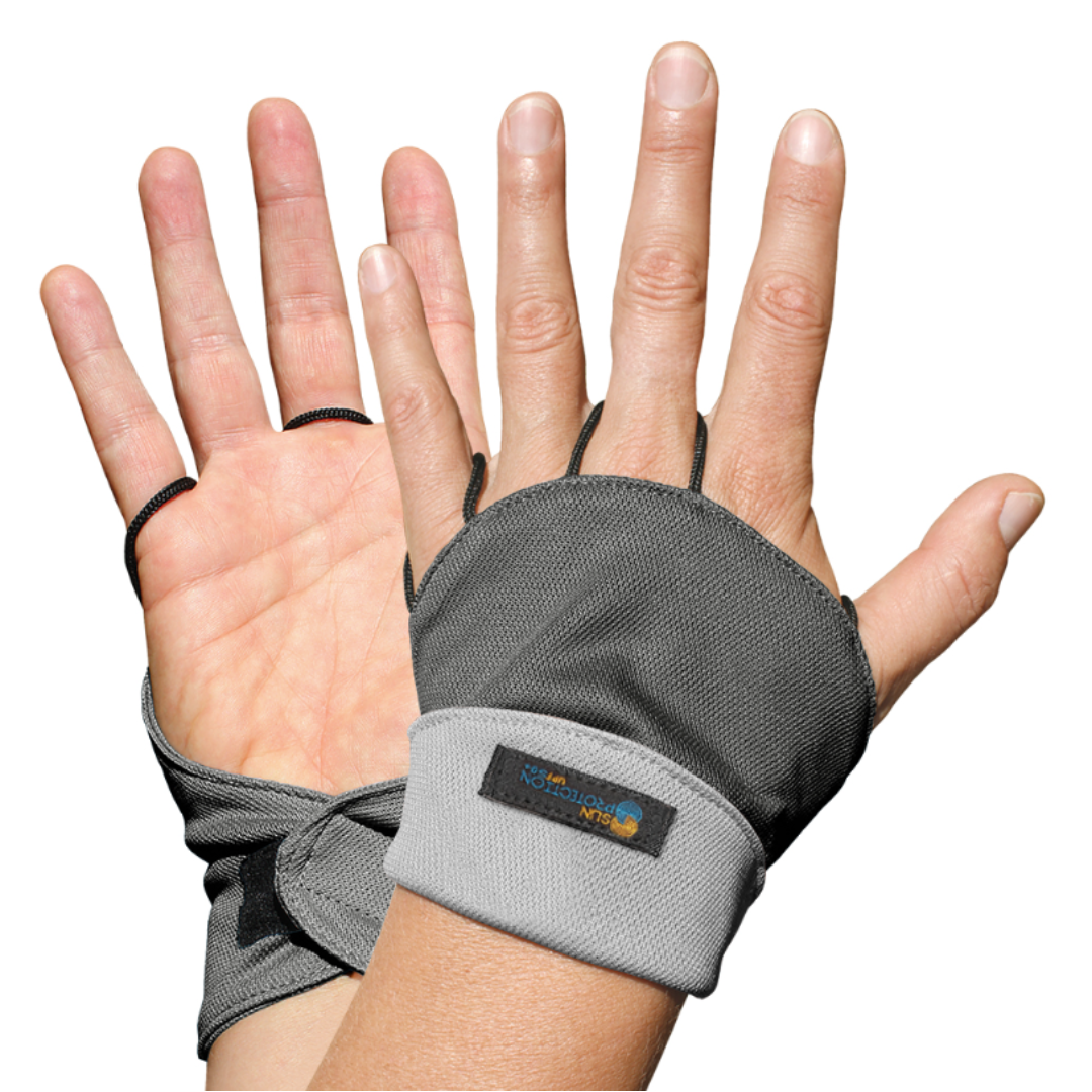 Reversible Palmless Gloves Steel/Delta UPF50+ buy fingerless gloves, gloves without fingers, half finger gloves, fingerless cycling gloves, fingerless driving gloves