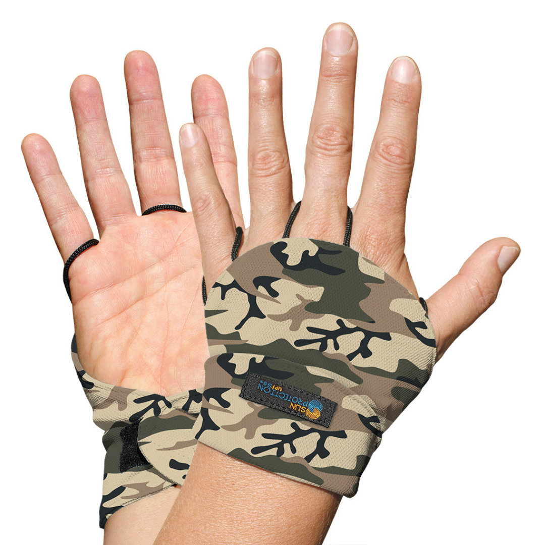 Reversible Palmless Gloves Sand Camo UPF50+ buy fingerless gloves, gloves without fingers, half finger gloves, fingerless cycling gloves, fingerless driving gloves