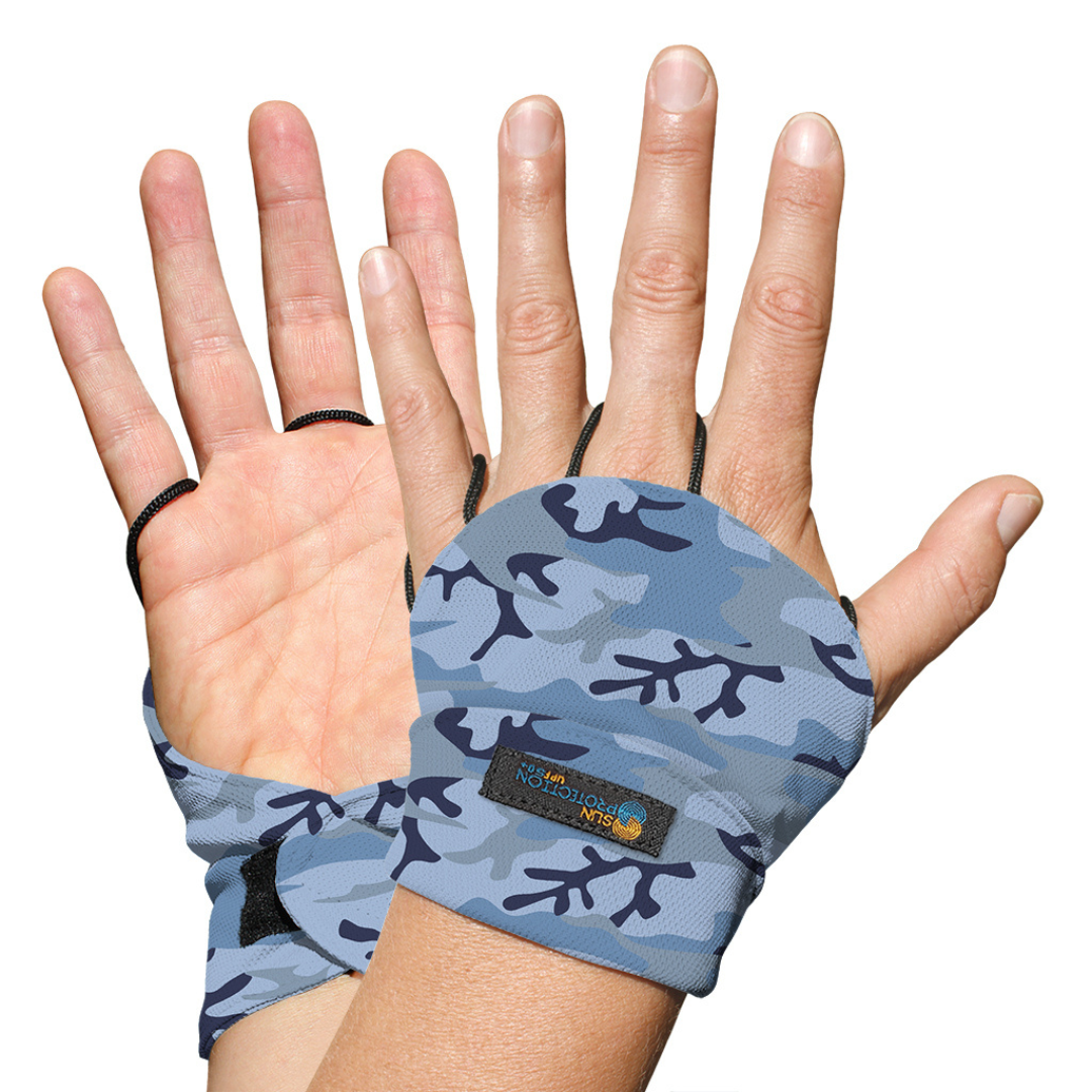 Reversible Palmless Gloves Marine Camo UPF50+ buy fingerless gloves, gloves without fingers, half finger gloves, fingerless cycling gloves, fingerless driving gloves