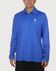 Classic Polo Cobalt Blue UPF50+ sun safe clothing, sun shirts, uv arm sleeves, sun protection shirts, upf long sleeved shirts, uv long sleeved shirts, sun safe clothing