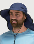 Flap Hat Navy UPF50+ Australian sun hats, sun smart clothing, ladies sun protection hats uv, surf hats, sunhat, water sports hat, fishing clothing sun, surfing hats
