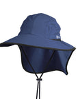 Flap Hat Navy UPF50+ Australian sun hats, sun smart clothing, ladies sun protection hats uv, surf hats, sunhat, water sports hat, fishing clothing sun, surfing hats