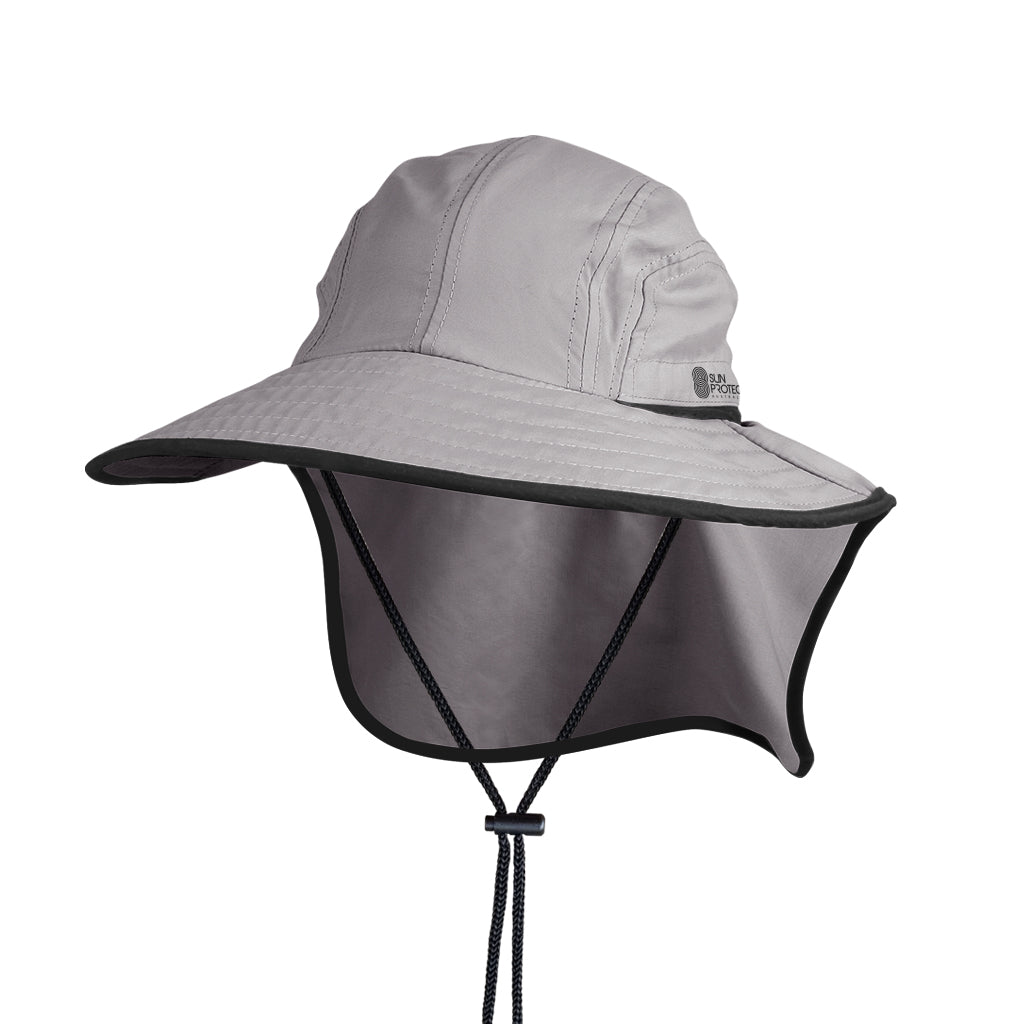 Flap Hat Silver UPF50+ Australian sun hats, sun smart clothing, ladies sun protection hats uv, surf hats, sunhat, water sports hat, fishing clothing sun, surfing hats