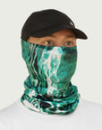 Neck Gaiter Emerald Water Ripple UPF50+ Australian sun hats, sun smart clothing, protective activewear sun, workwear hat, sun protection products Australia, sun safe clothing