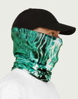 Neck Gaiter Emerald Water Ripple UPF50+ Australian sun hats, sun smart clothing, protective activewear sun, workwear hat, sun protection products Australia, sun safe clothing