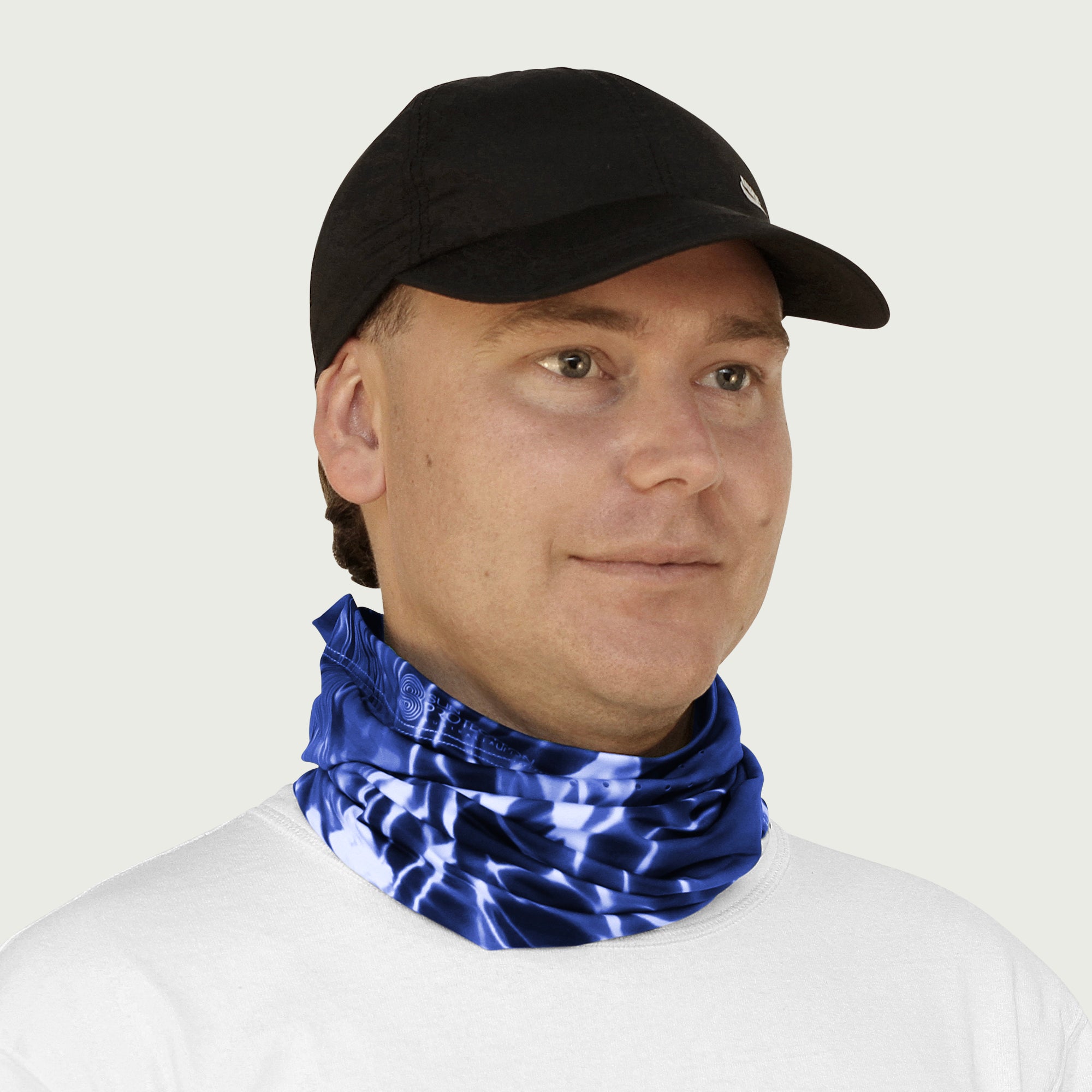 Neck Gaiter Blue Water Ripple UPF50+ Australian sun hats, sun smart clothing, protective activewear sun, workwear hat, sun protection products Australia, sun safe clothing