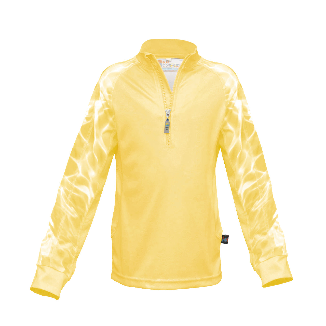 Kids Multi Sport Yellow UPF50+ sun safe clothing, sun shirts, uv arm sleeves, sun protection shirts, upf long sleeved shirts, uv long sleeved shirts, sun safe clothing