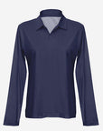 Ladies Polo with collar Navy UPF50+