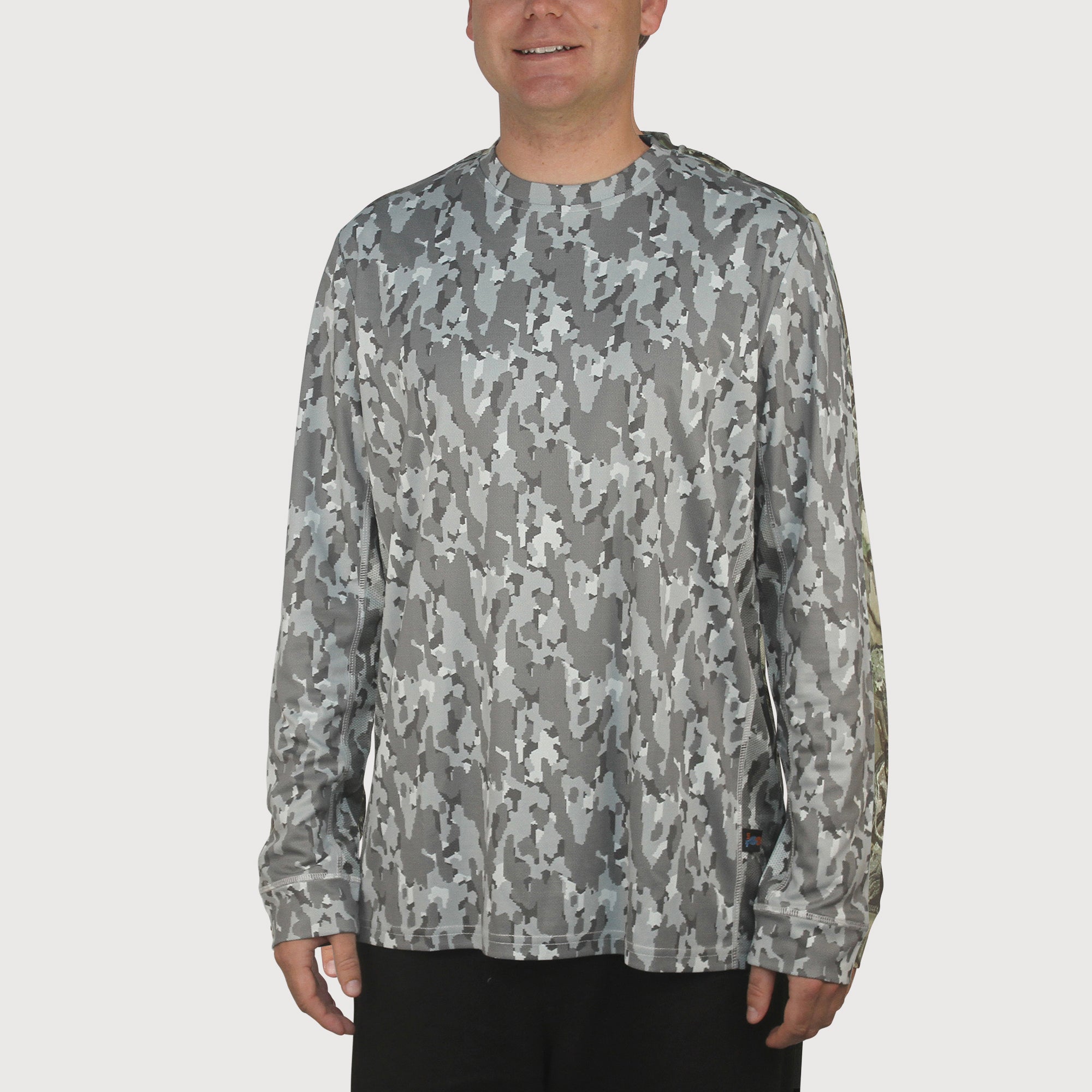 Long Sleeve Tee Hex Camo UPF50+ sun safe clothing, sun shirts, uv arm sleeves, sun protection shirts, upf long sleeved shirts, uv long sleeved shirts, sun safe clothing