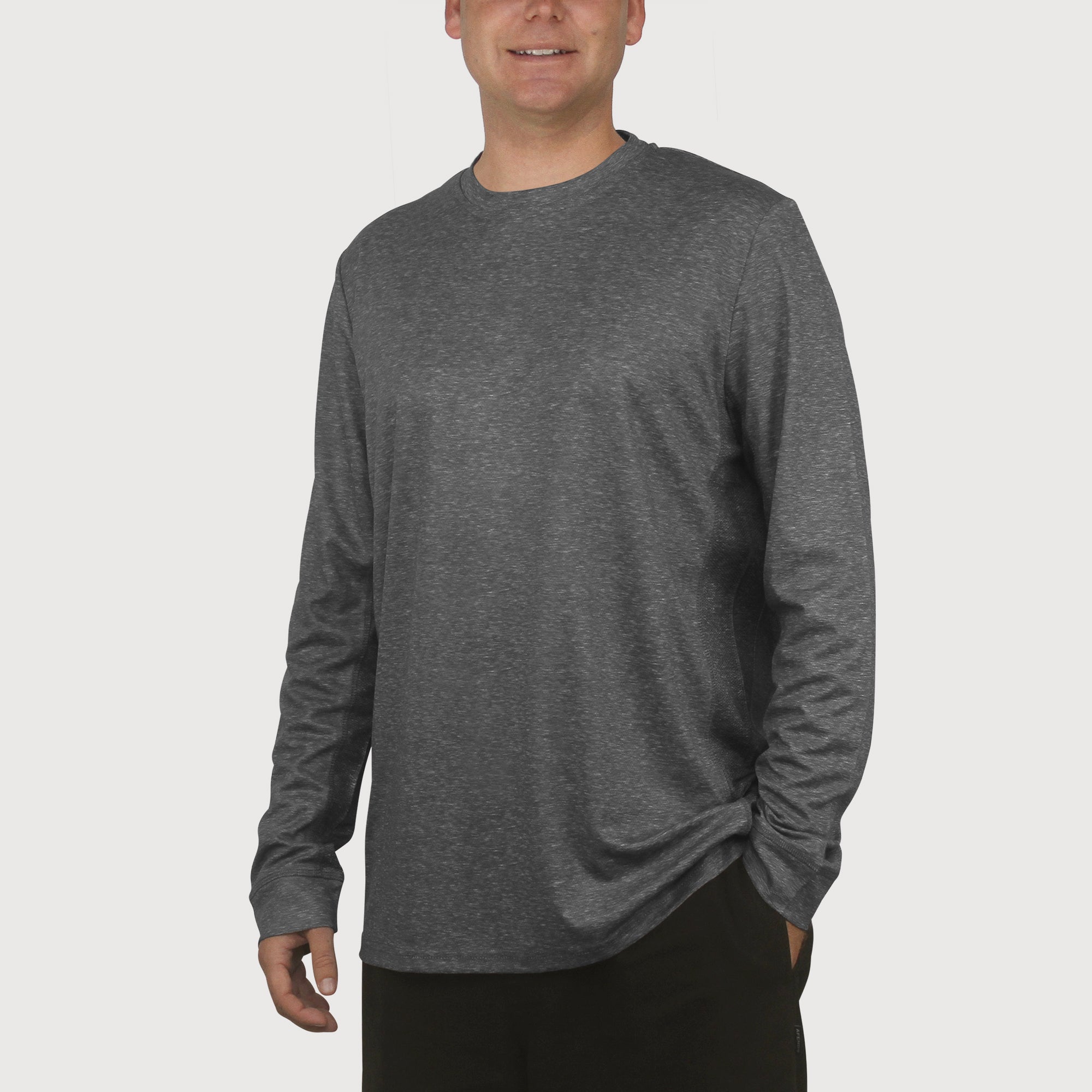 Long Sleeve Tee Mottled Slate UPF50+ sun safe clothing, sun shirts, uv arm sleeves, sun protection shirts, upf long sleeved shirts, uv long sleeved shirts, sun safe clothing