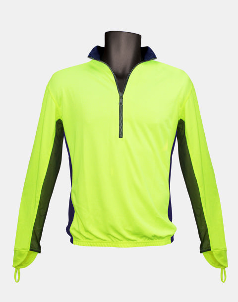 Cycling Jersey UPF50+ Fluro Yellow, sun shirts for men, Sun Smart clothing, sun protection shirts, upf long sleeve shirt, uv protection long sleeve shirts