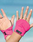 Reversible Palmless Gloves Hot Pink UPF50+ buy fingerless gloves, gloves without fingers, half finger gloves, fingerless cycling gloves, fingerless driving gloves