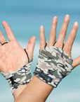 Reversible Palmless Gloves Sand Camo UPF50+ buy fingerless gloves, gloves without fingers, half finger gloves, fingerless cycling gloves, fingerless driving gloves