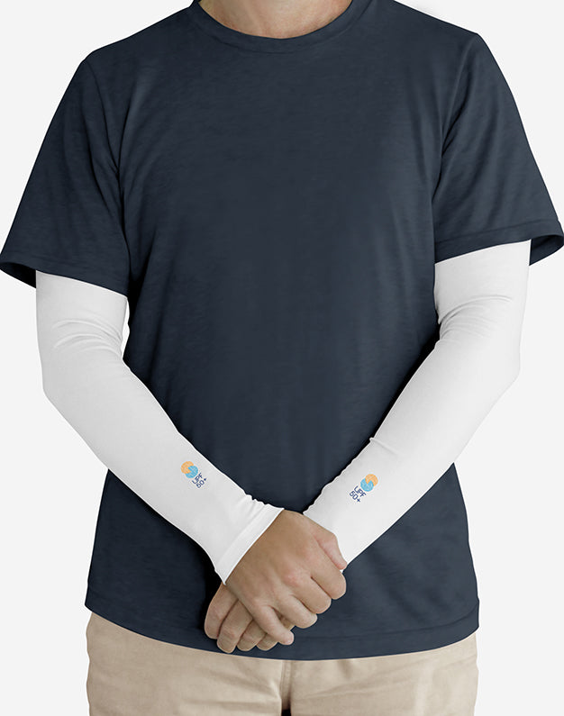 Sun Protection Sleeves White UPF50+