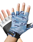 Sports Gloves Marine Camo UPF50+ buy fingerless gloves, gloves without fingers, half finger gloves, fingerless cycling gloves, fingerless driving gloves