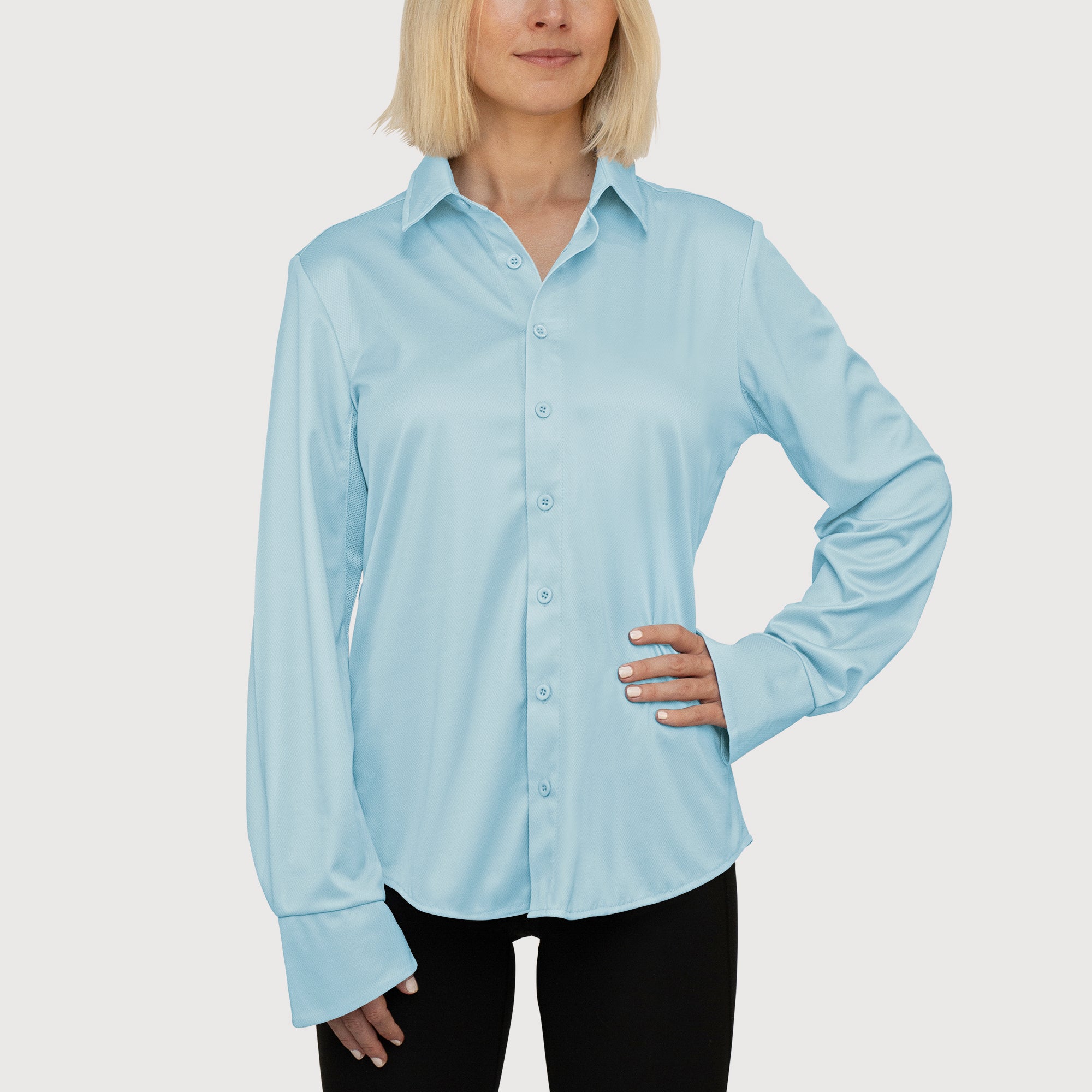 Ladies Outdoor Shirt Sea Breeze UPF50+ sun safe clothing, uv long sleeve shirt, fashionable protective uv clothing, sun protective clothing for women, sun shirts, sun protection shirts, sun safe clothing, women protection shirts uv