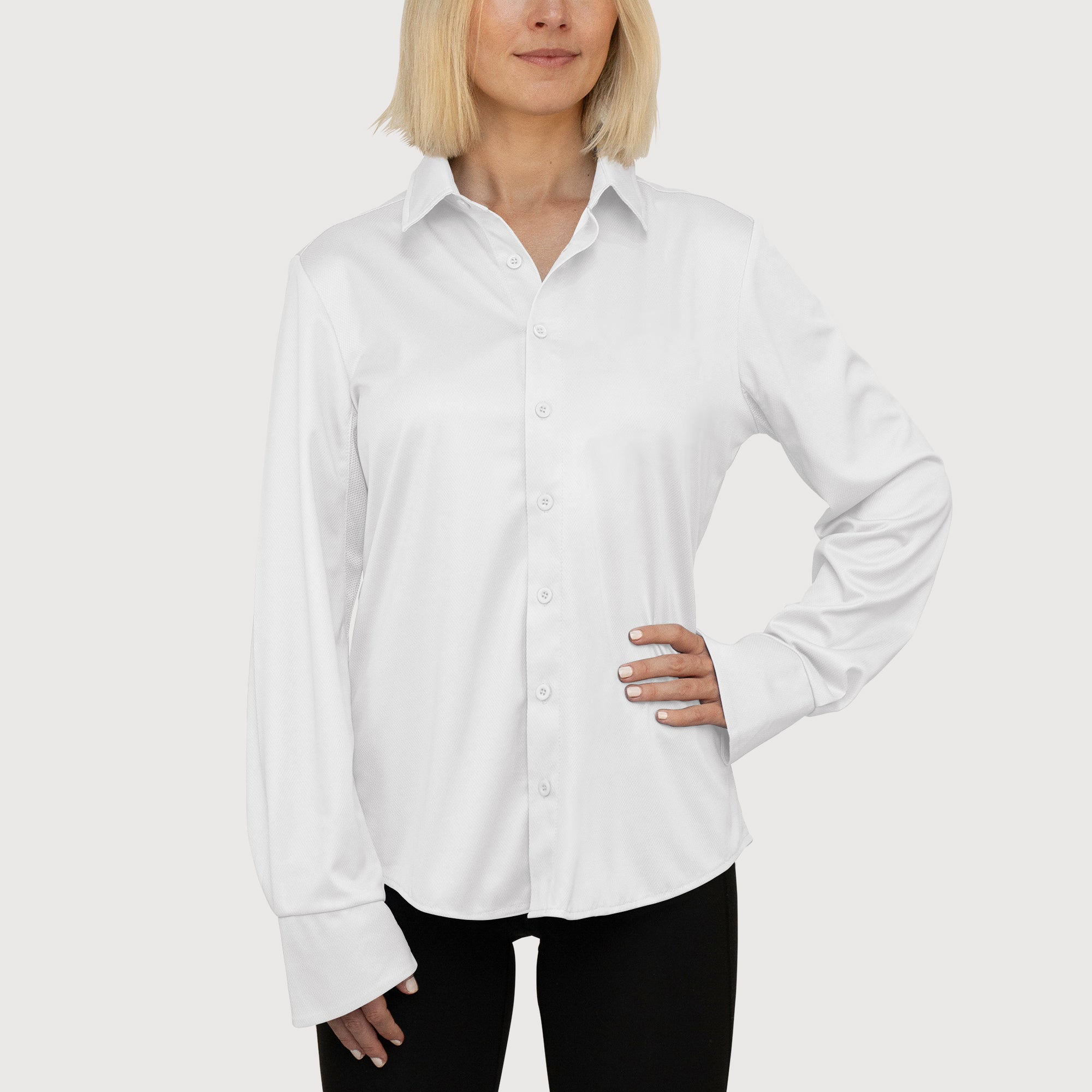 Ladies Outdoor Shirt White UPF50+ sun safe clothing, uv long sleeve shirt, fashionable protective uv clothing, sun protective clothing for women, sun shirts, sun protection shirts, sun safe clothing, women protection shirts uv
