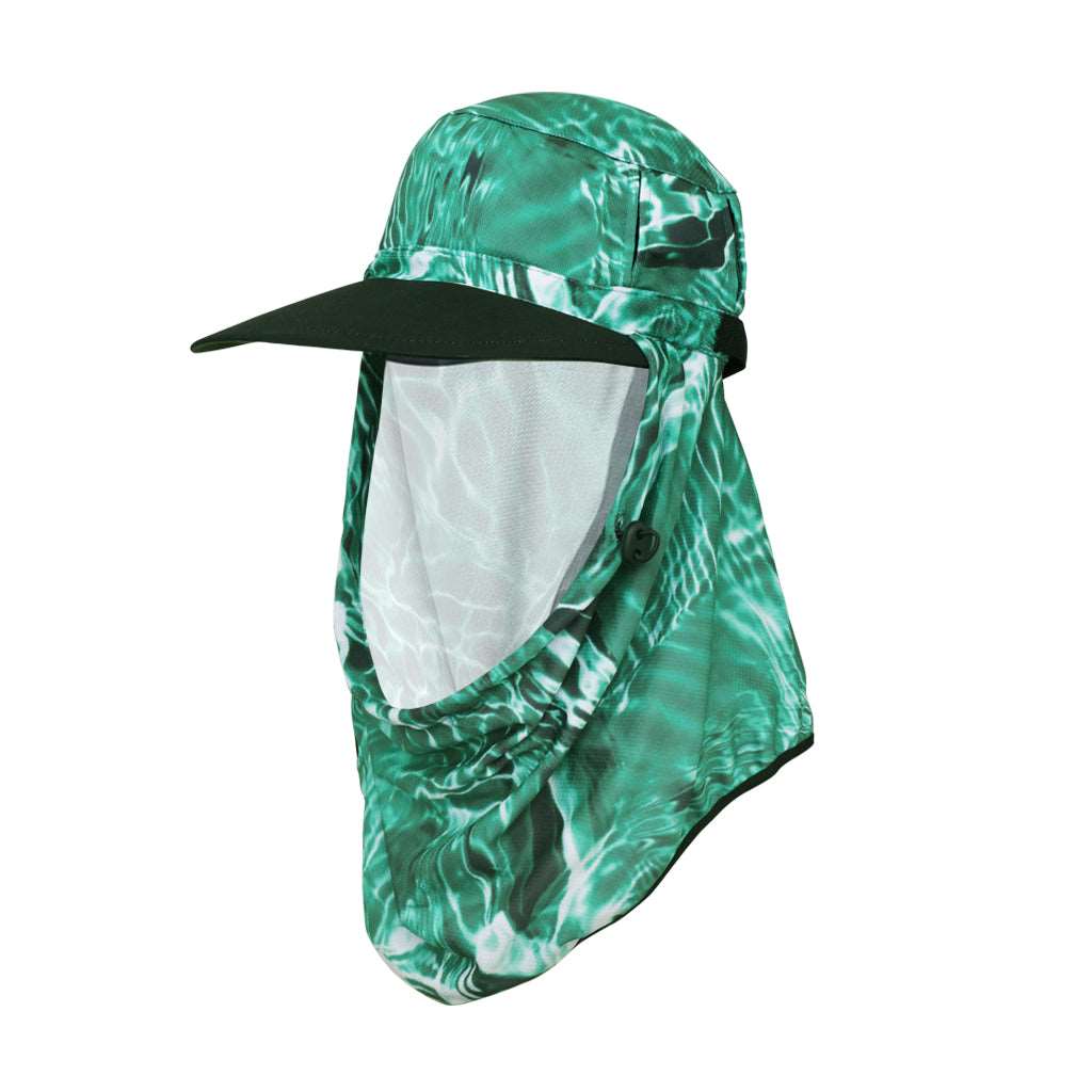 Adapt-A-Cap Emerald Water Ripple UPF50+ Australian sun hats, sun smart clothing, ladies sun protection hats uv, surf hats, sunhat, water sports hat, fishing clothing sun, surfing hats