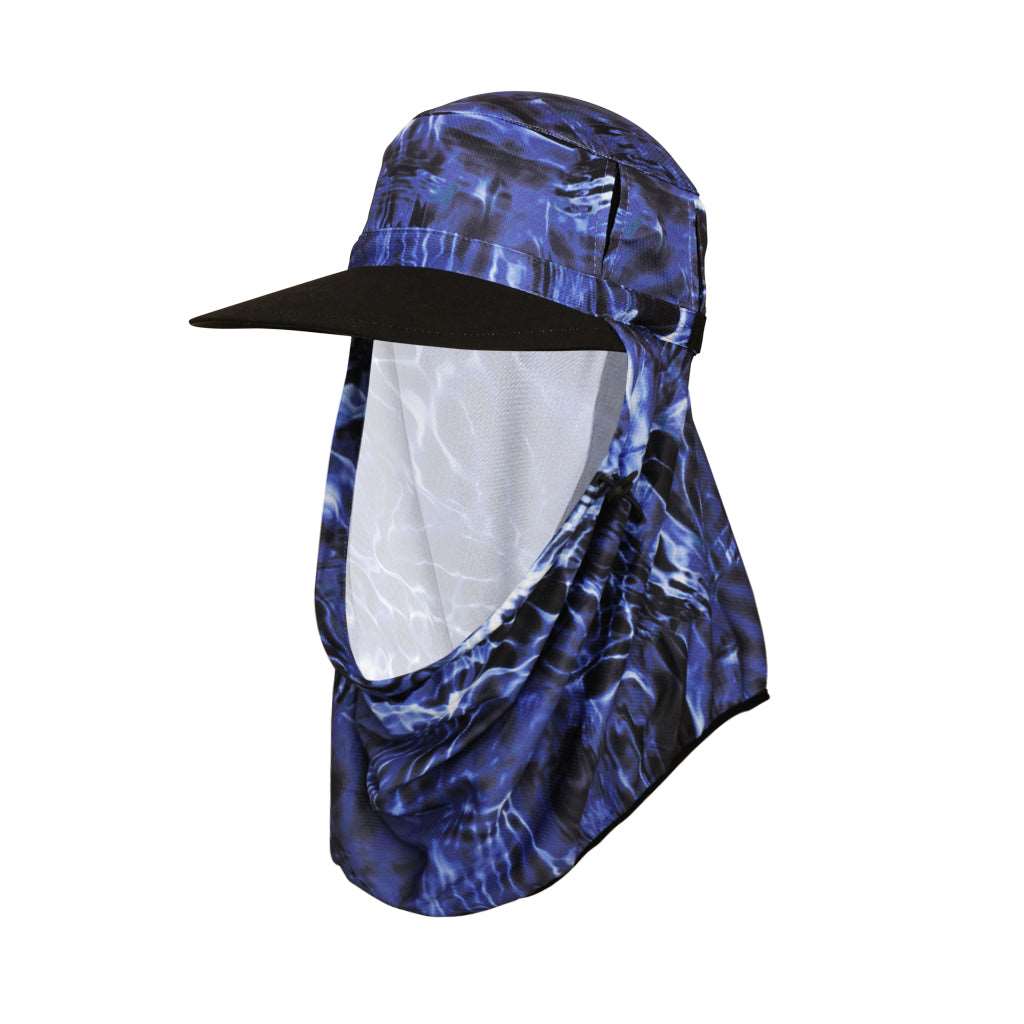 Adapt-A-Cap Blue Water Ripple UPF50+ Australian sun hats, sun smart clothing, ladies sun protection hats uv, surf hats, sunhat, water sports hat, fishing clothing sun, surfing hats